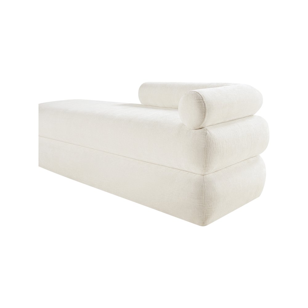 Kennedy Cream Chenille Fabric Bench. Picture 10