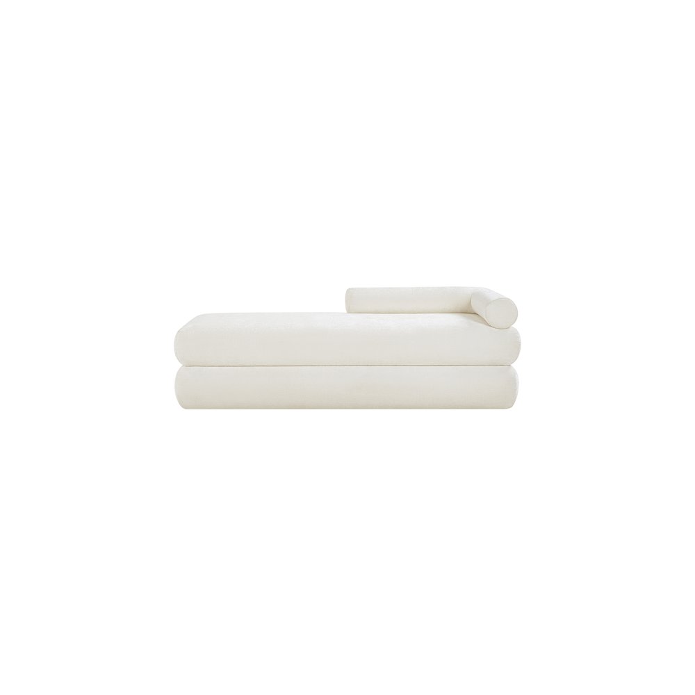 Kennedy Cream Chenille Fabric Bench. Picture 3
