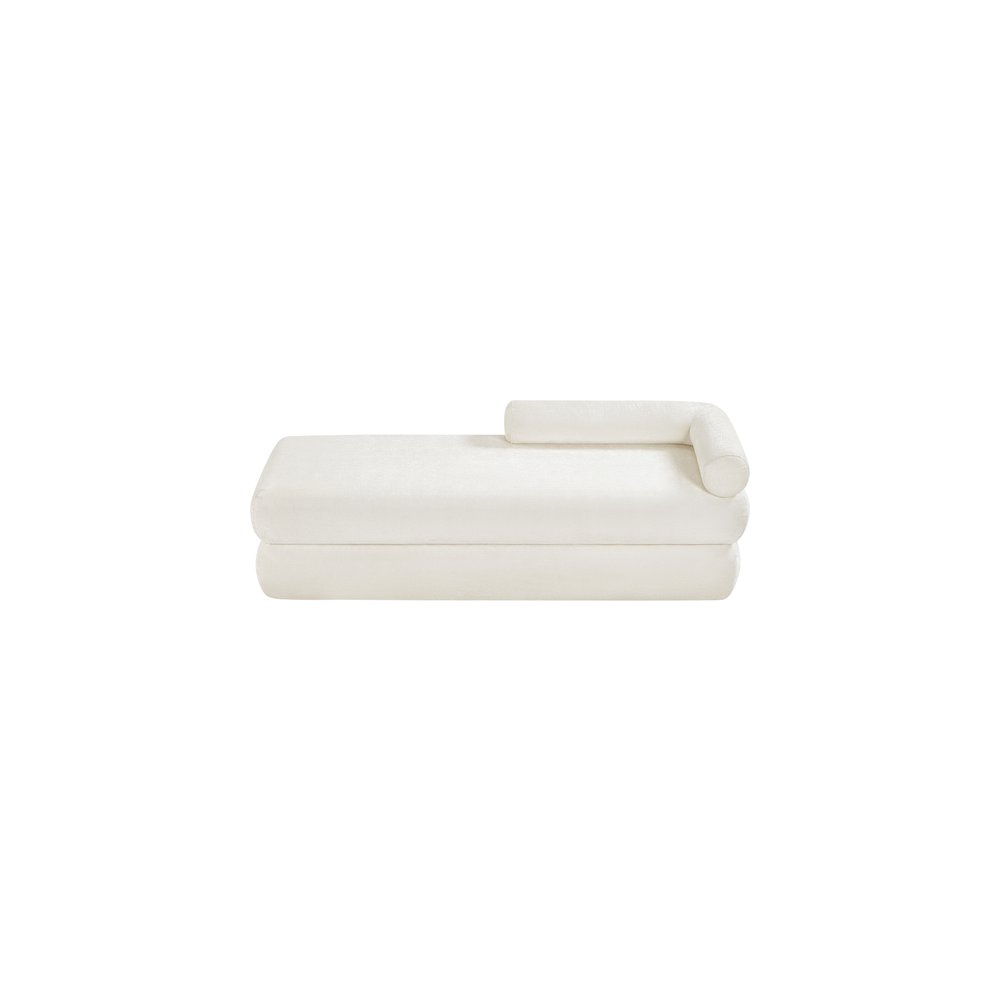 Kennedy Cream Chenille Fabric Bench. Picture 6