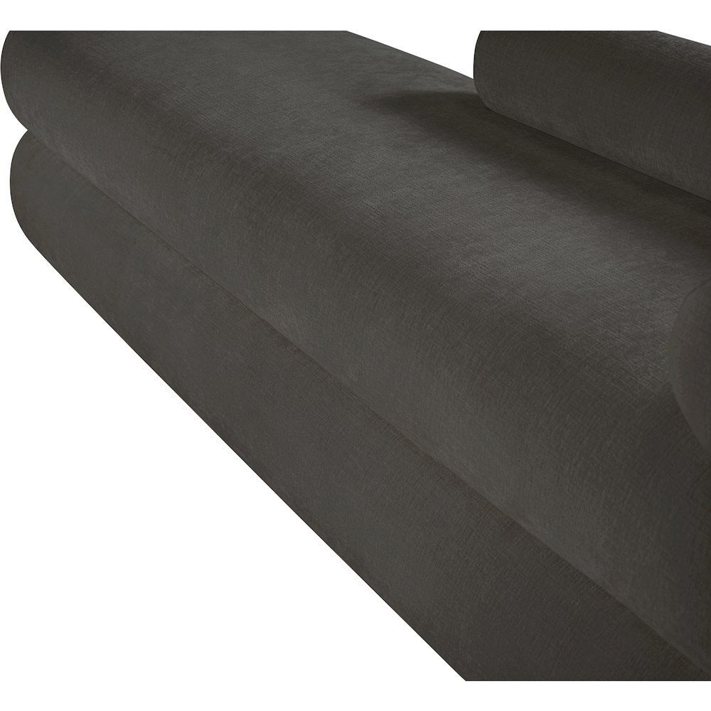 Kennedy Grey Chenille Fabric Bench. Picture 11