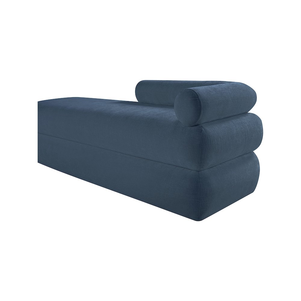 Kennedy Light Blue Chenille Fabric Bench. Picture 10