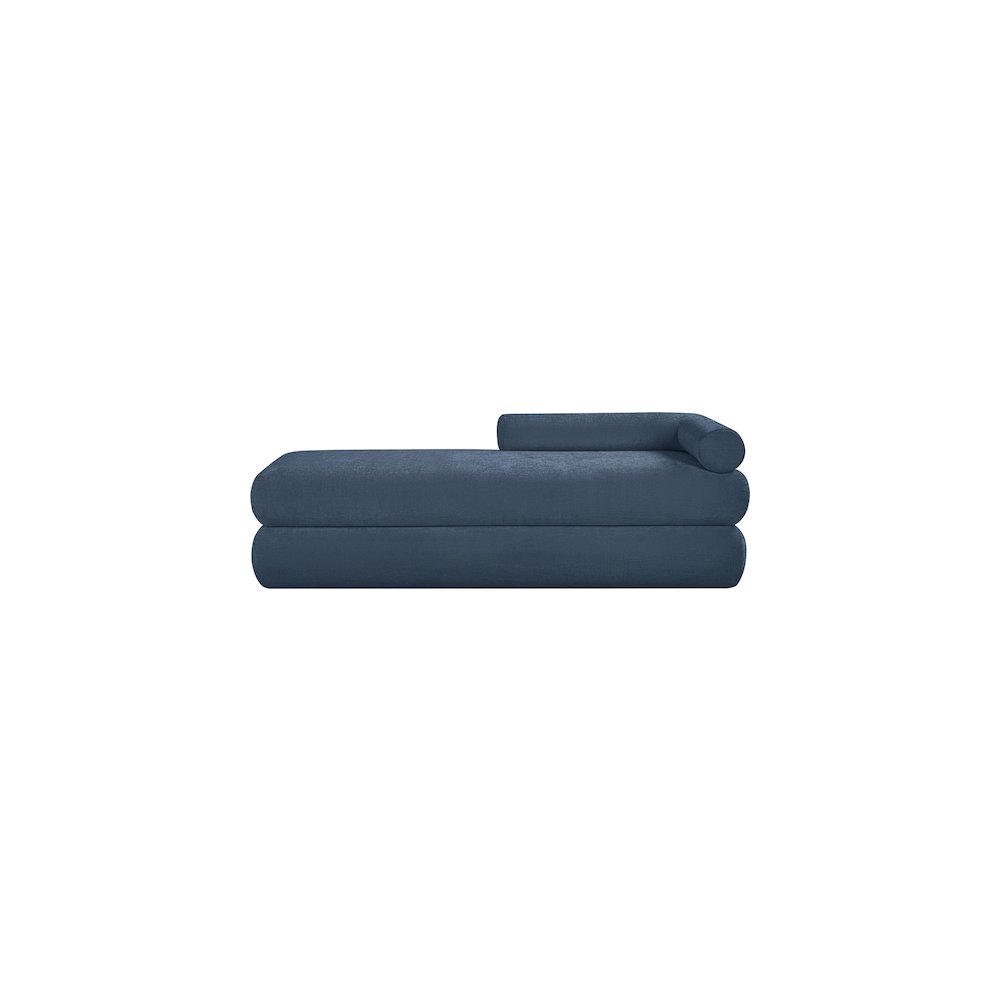 Kennedy Light Blue Chenille Fabric Bench. Picture 3