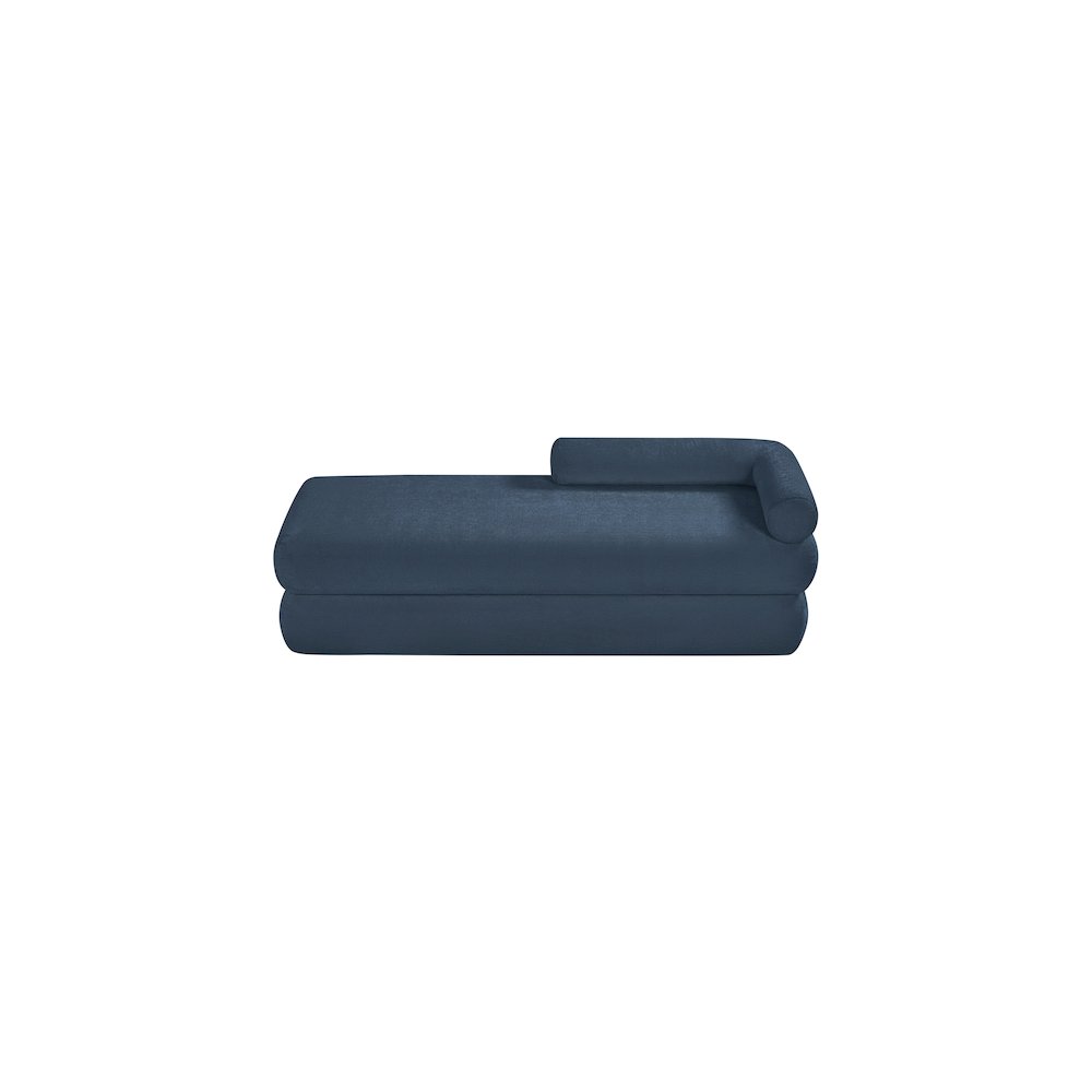 Kennedy Light Blue Chenille Fabric Bench. Picture 6