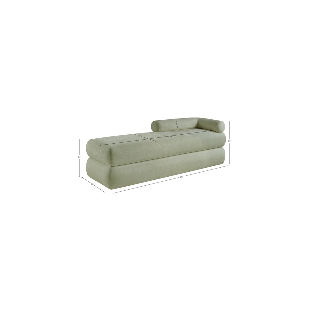 Kennedy Mint Chenille Fabric Bench. Picture 13