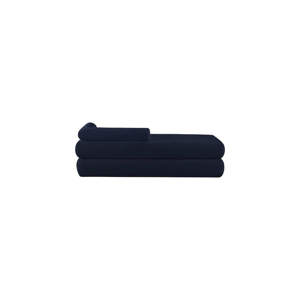 Kennedy Navy Chenille Fabric Bench. Picture 5