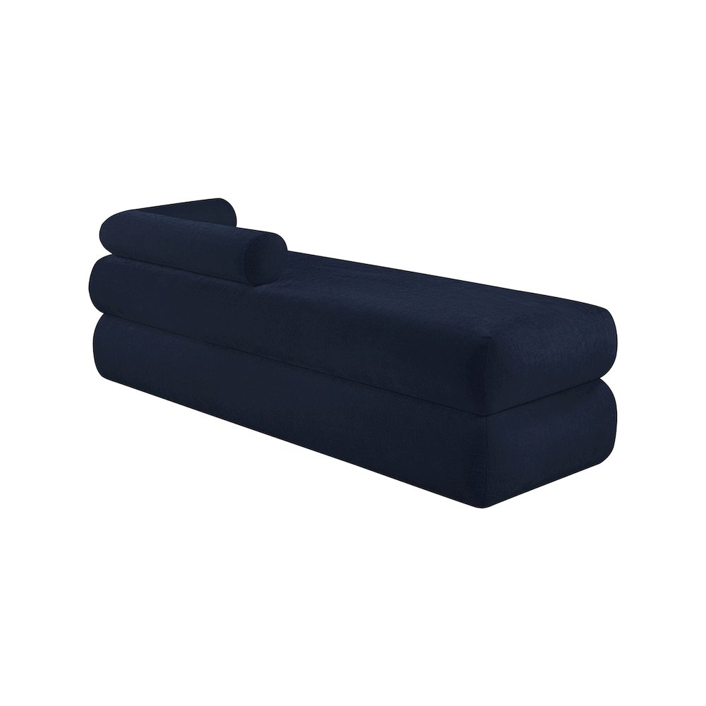 Kennedy Navy Chenille Fabric Bench. Picture 7