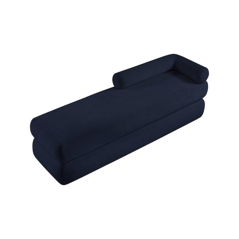 Kennedy Navy Chenille Fabric Bench. Picture 8