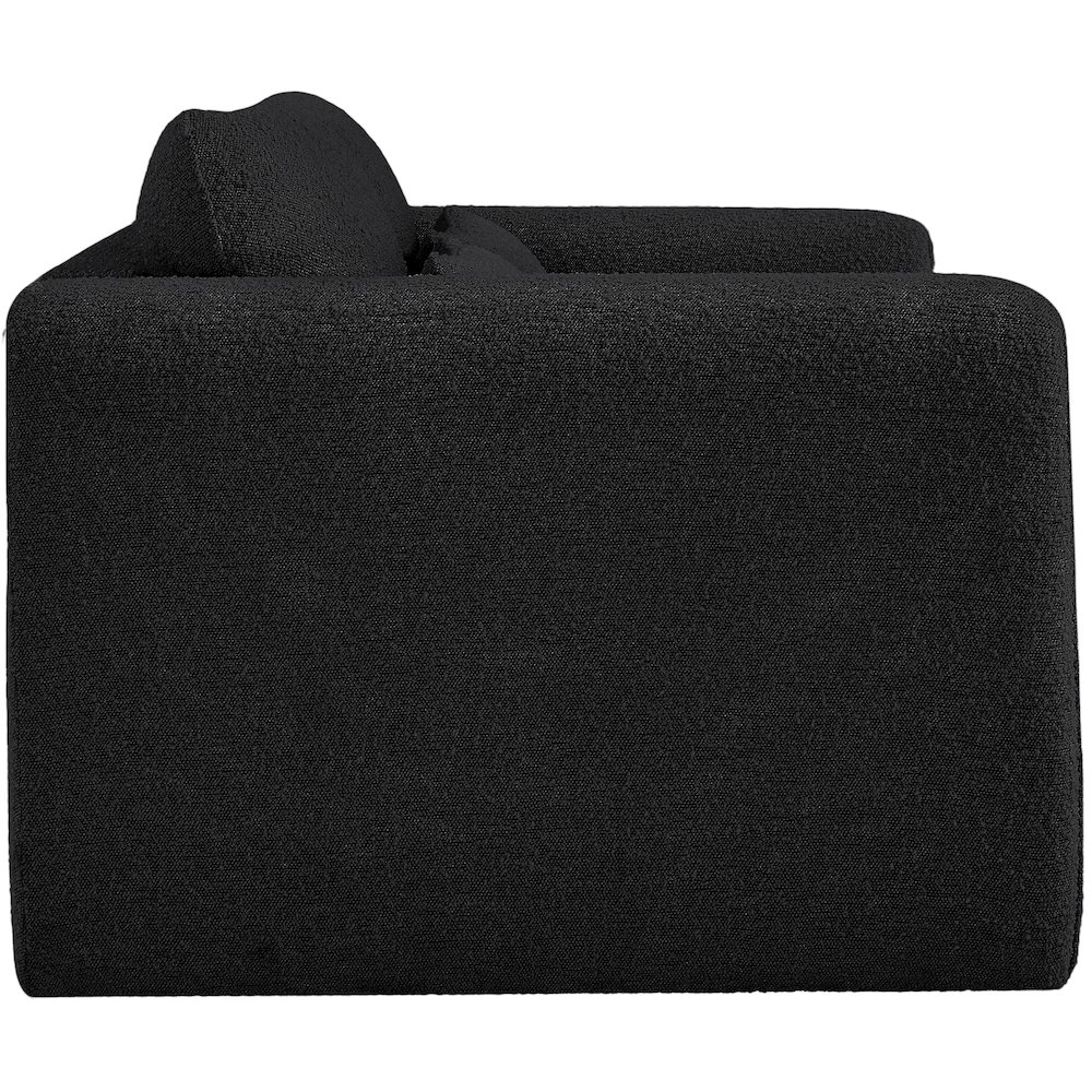 Stylus Black Boucle Fabric Loveseat. Picture 7