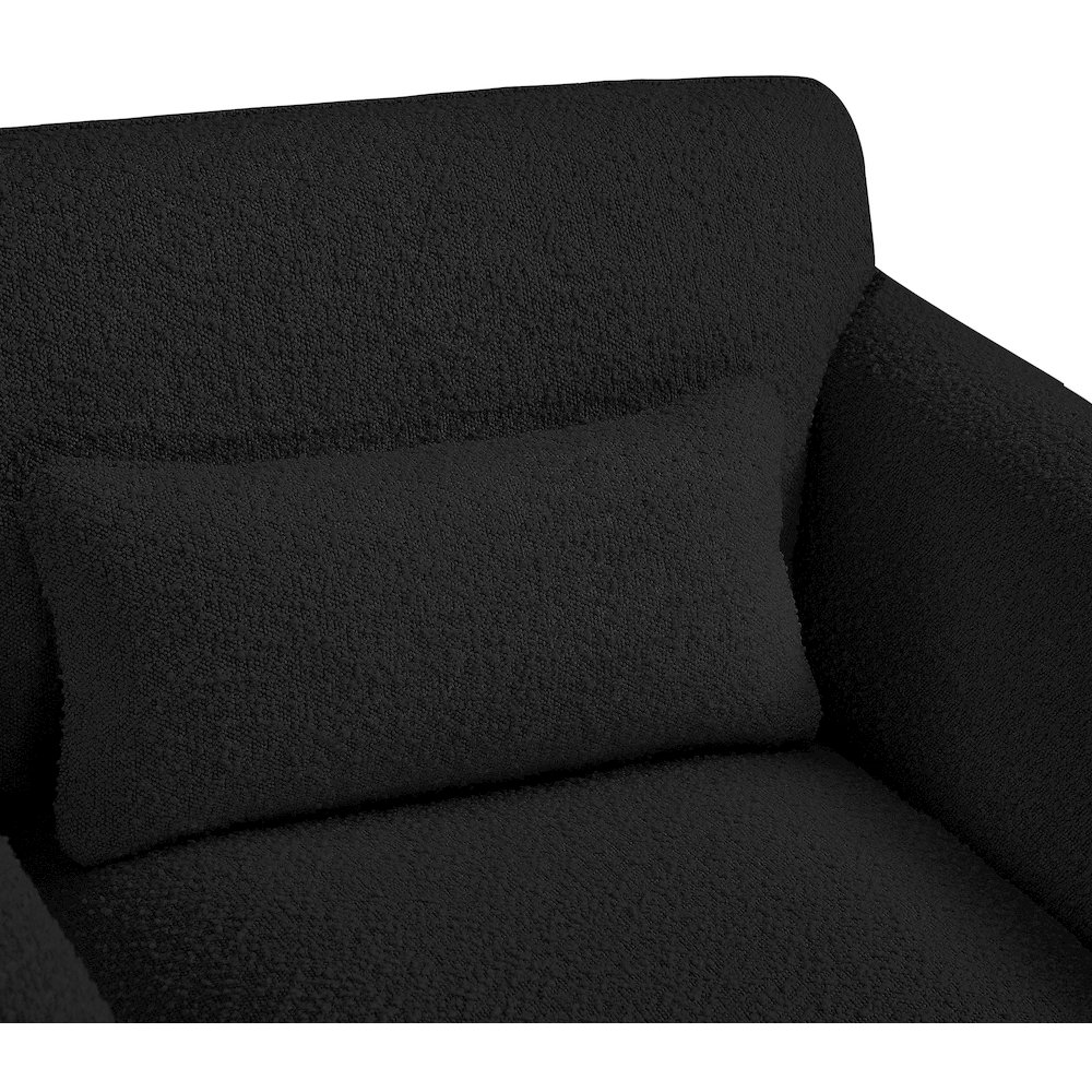 Stylus Black Boucle Fabric Loveseat. Picture 9