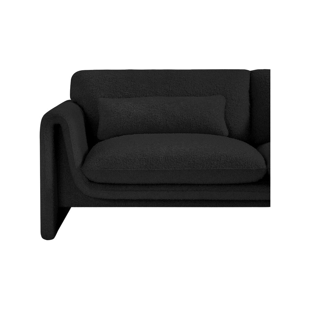 Stylus Black Boucle Fabric Sofa. Picture 10