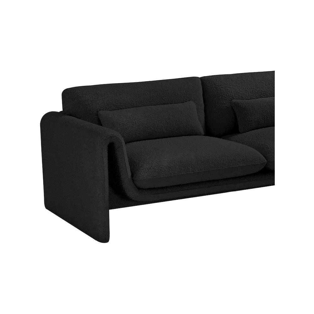 Stylus Black Boucle Fabric Sofa. Picture 12