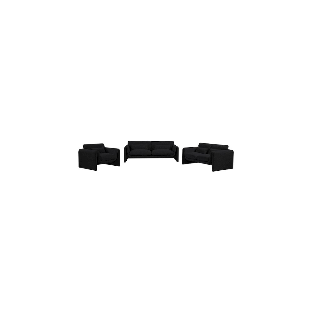 Stylus Black Boucle Fabric Sofa. Picture 15