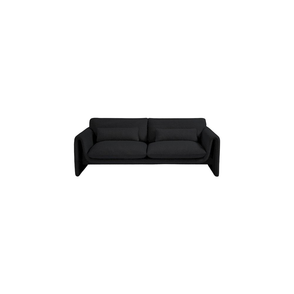 Stylus Black Boucle Fabric Sofa. Picture 5
