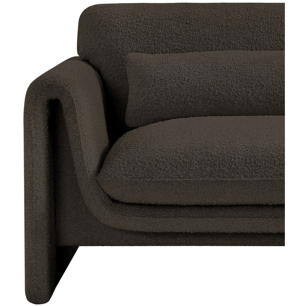 Stylus Brown Boucle Fabric Chair. Picture 10