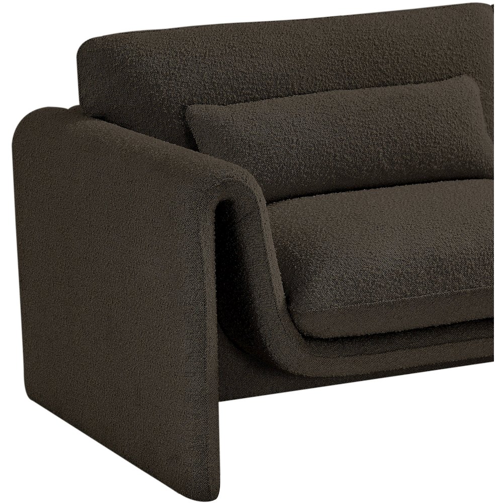 Stylus Brown Boucle Fabric Chair. Picture 12