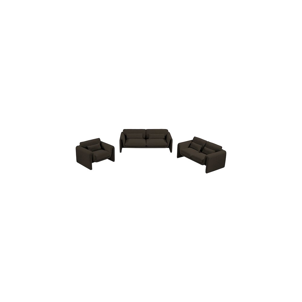 Stylus Brown Boucle Fabric Chair. Picture 14