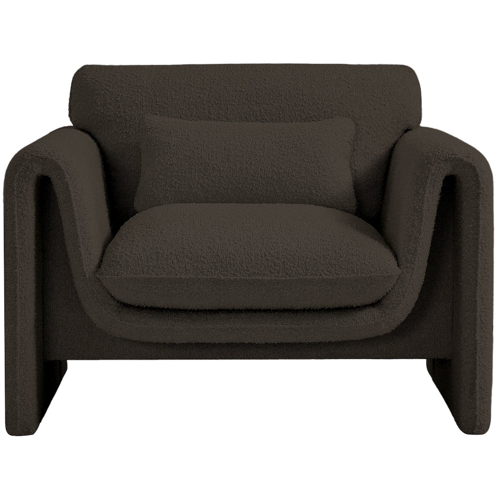 Stylus Brown Boucle Fabric Chair. Picture 4