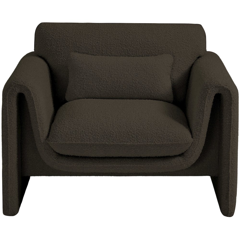 Stylus Brown Boucle Fabric Chair. Picture 5