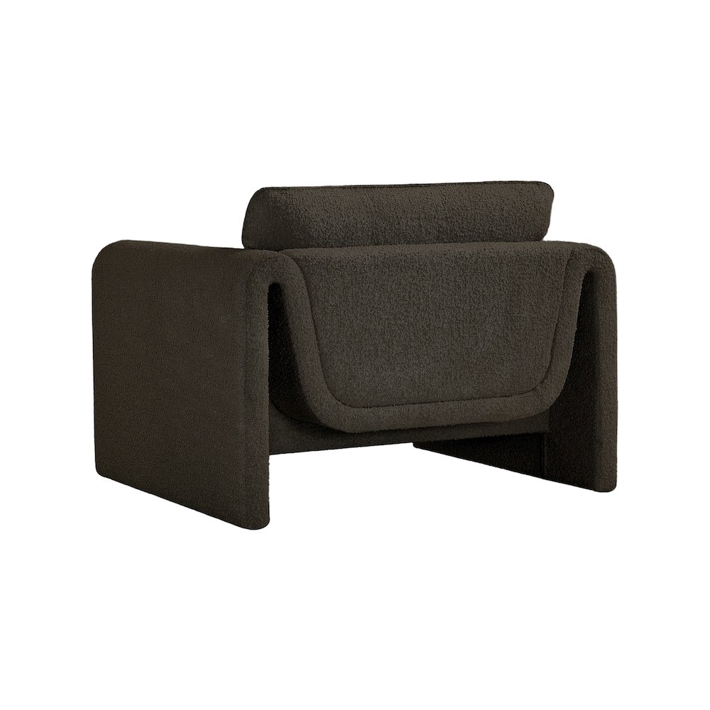 Stylus Brown Boucle Fabric Chair. Picture 6