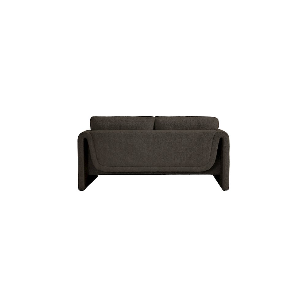 Stylus Brown Boucle Fabric Loveseat. Picture 3