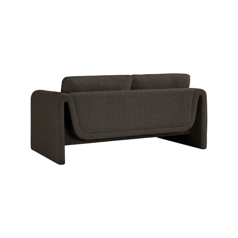 Stylus Brown Boucle Fabric Loveseat. Picture 6