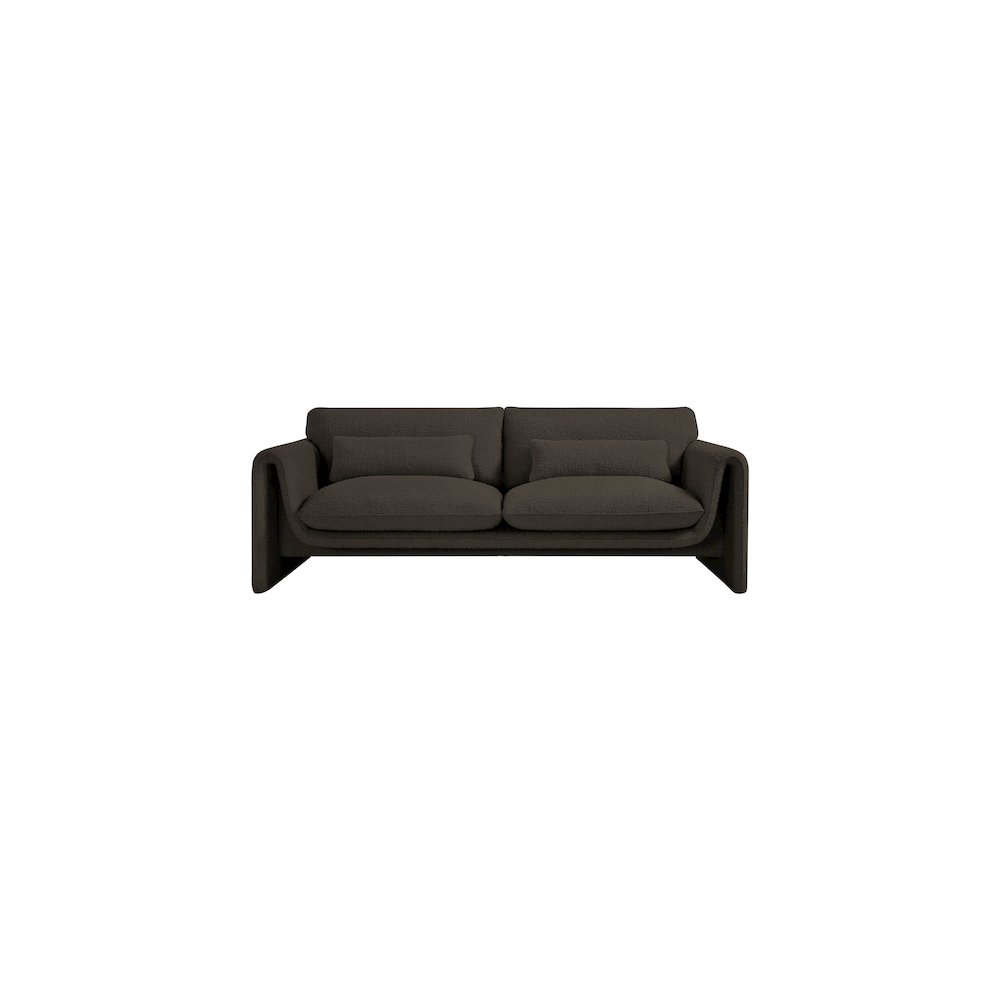 Stylus Brown Boucle Fabric Sofa. Picture 4