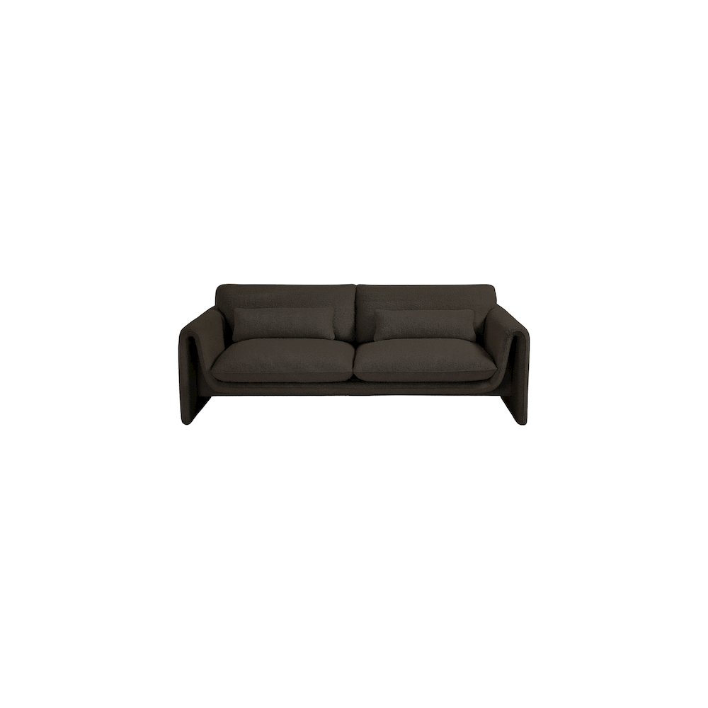 Stylus Brown Boucle Fabric Sofa. Picture 5