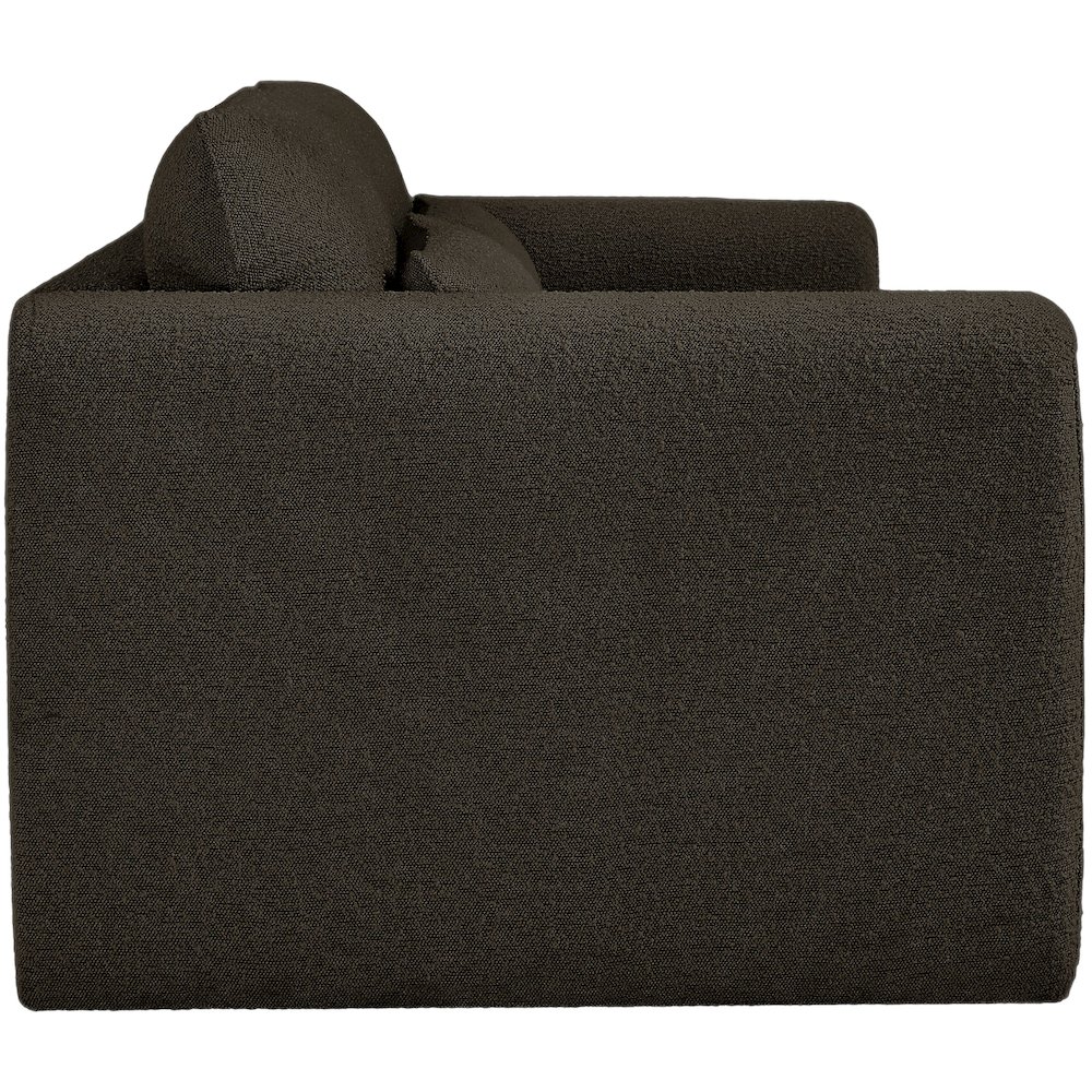 Stylus Brown Boucle Fabric Sofa. Picture 7
