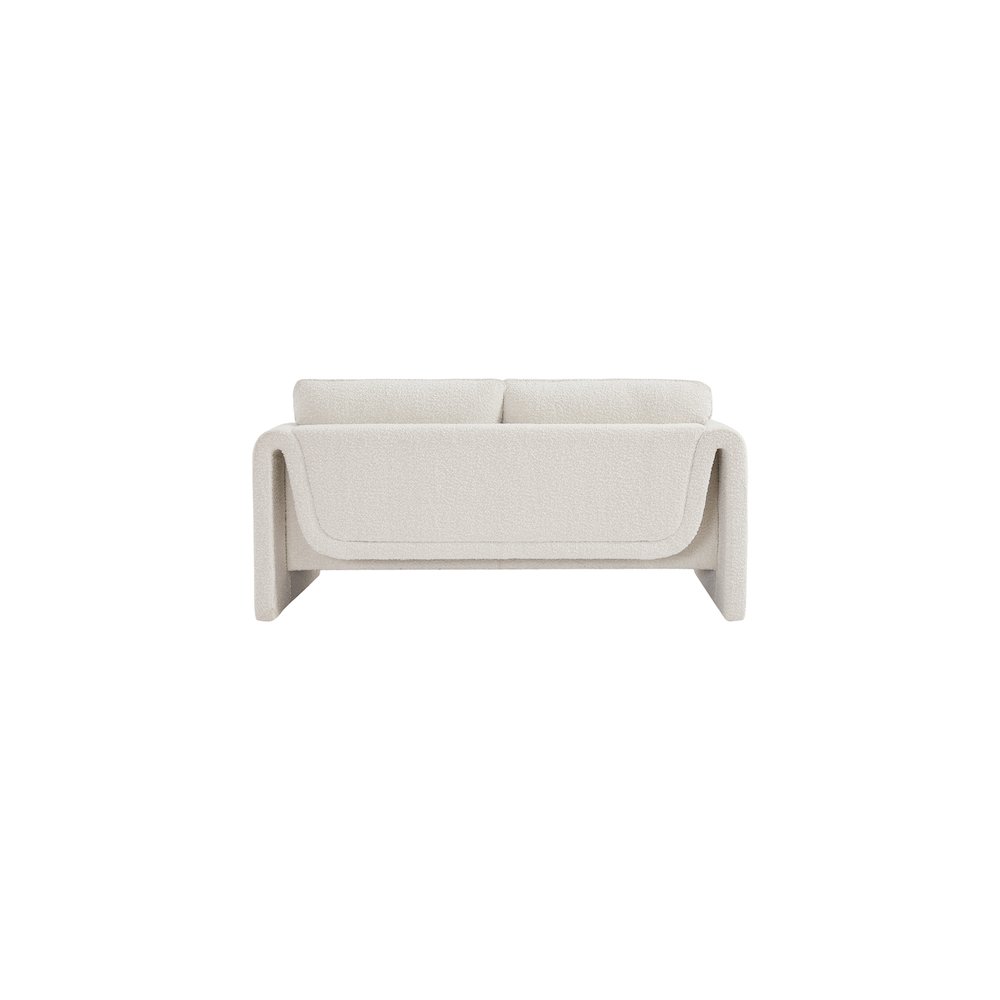 Stylus Cream Boucle Fabric Loveseat. Picture 3