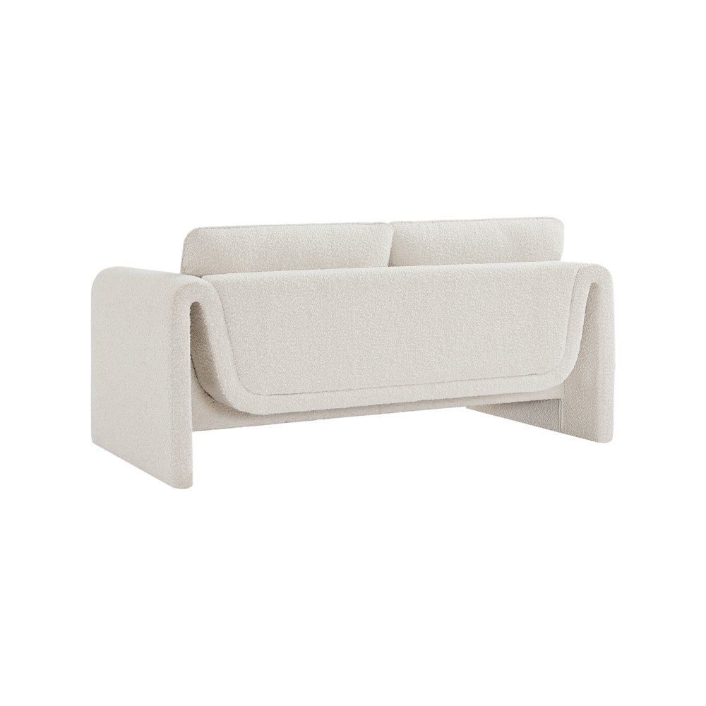 Stylus Cream Boucle Fabric Loveseat. Picture 6