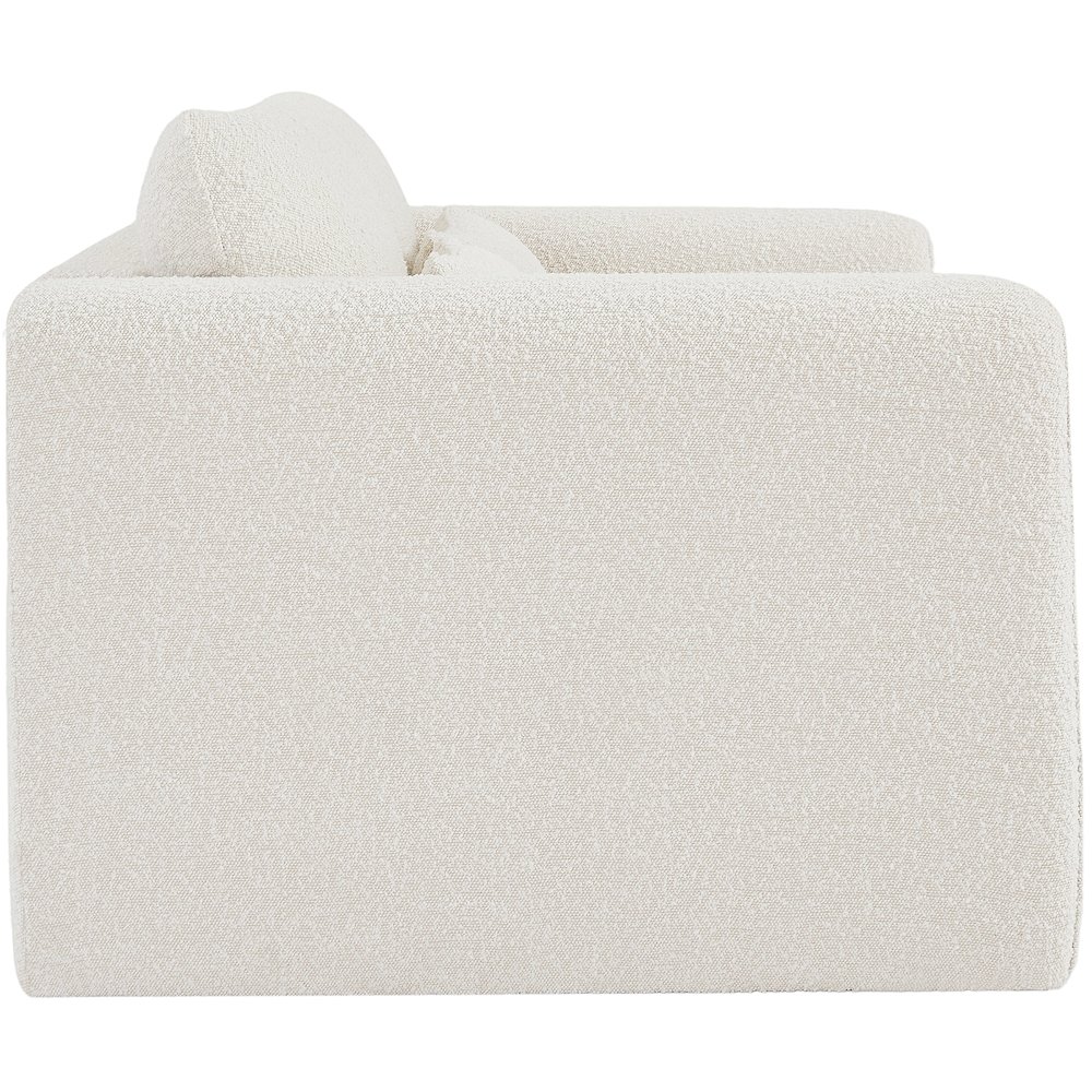 Stylus Cream Boucle Fabric Loveseat. Picture 7