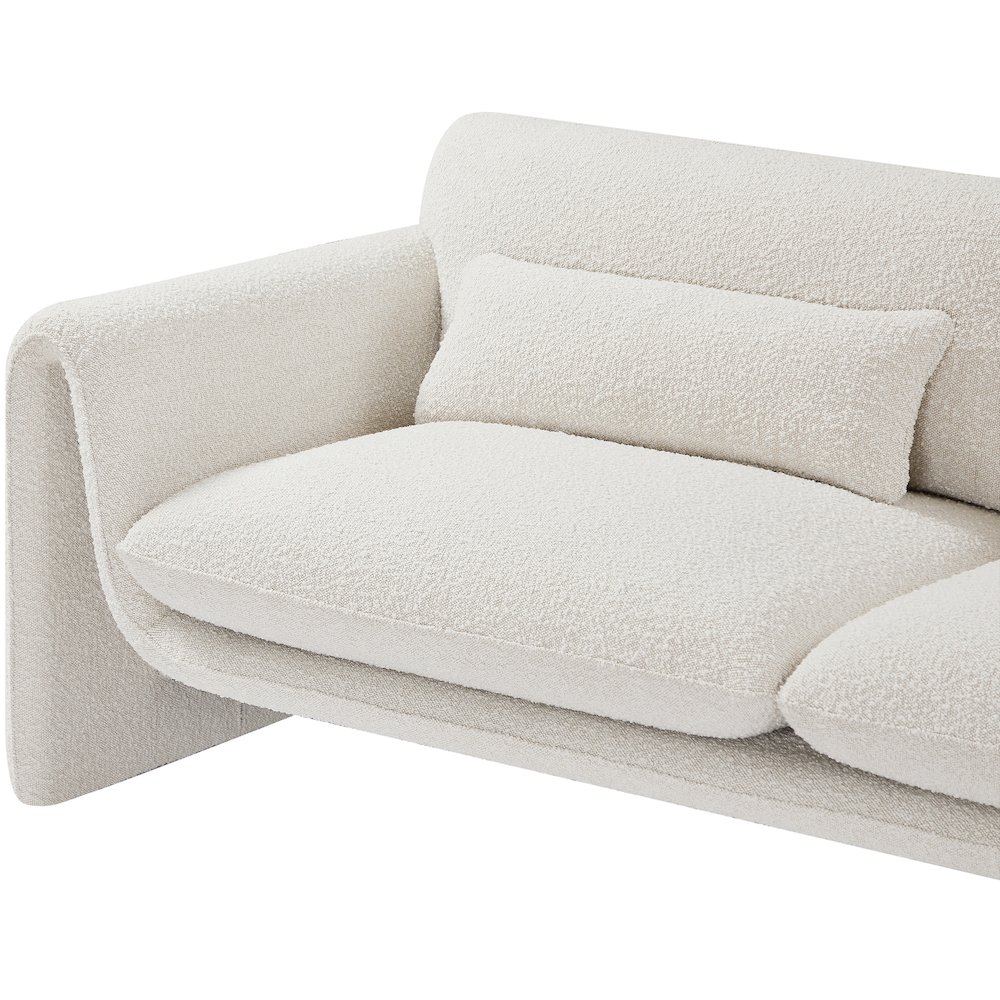Stylus Cream Boucle Fabric Sofa. Picture 11