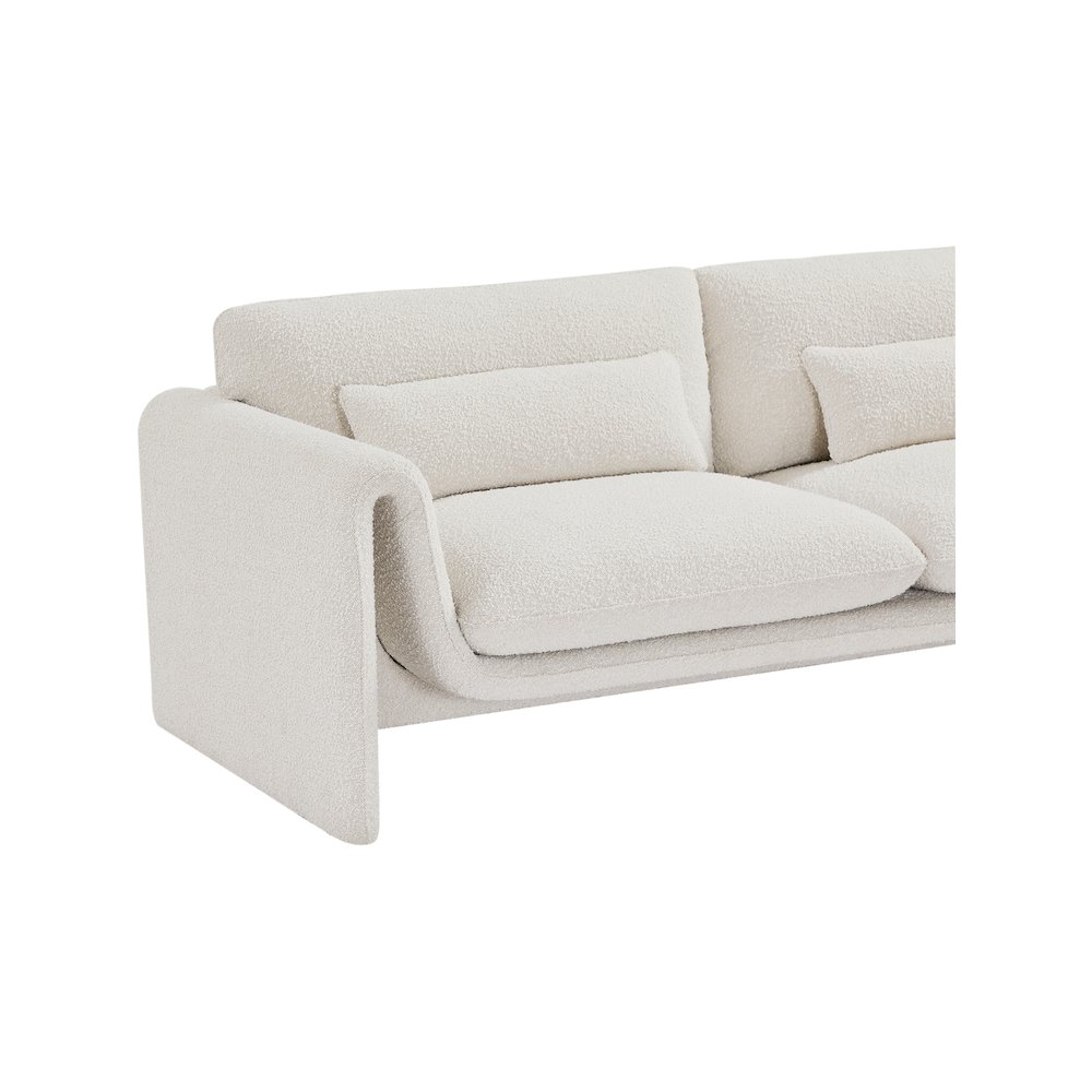 Stylus Cream Boucle Fabric Sofa. Picture 12