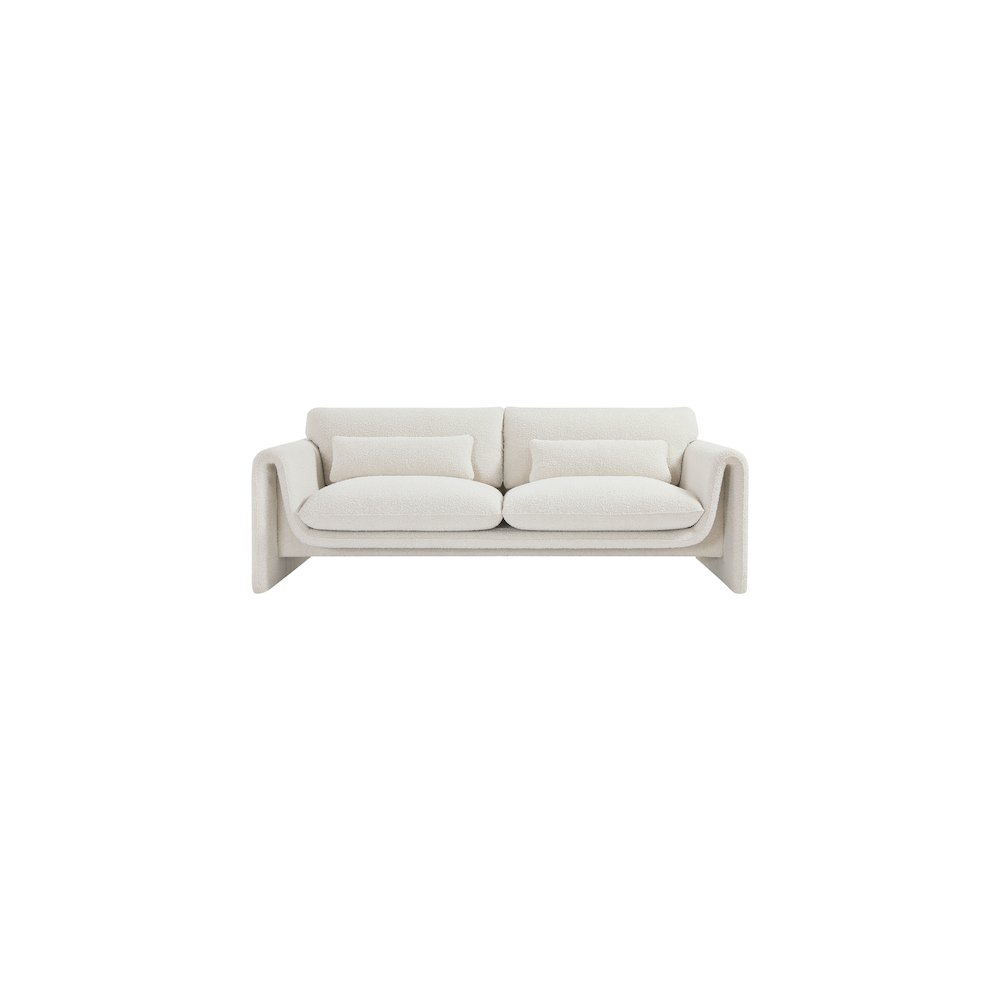 Stylus Cream Boucle Fabric Sofa. Picture 4