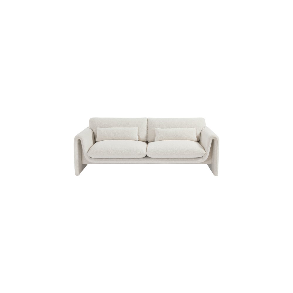 Stylus Cream Boucle Fabric Sofa. Picture 5