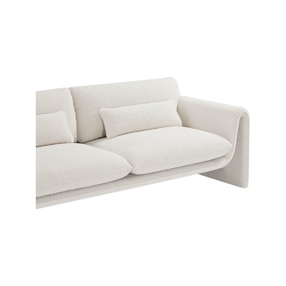 Stylus Cream Boucle Fabric Sofa. Picture 8