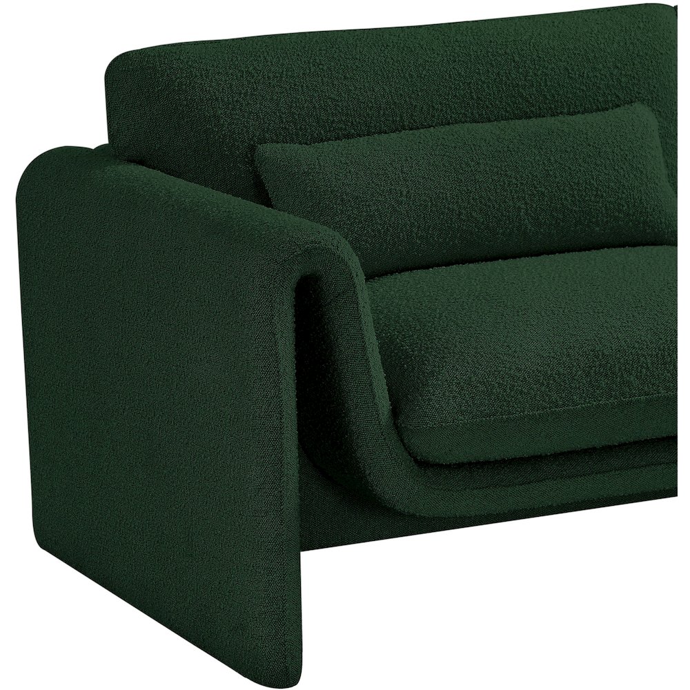 Stylus Green Boucle Fabric Chair. Picture 12