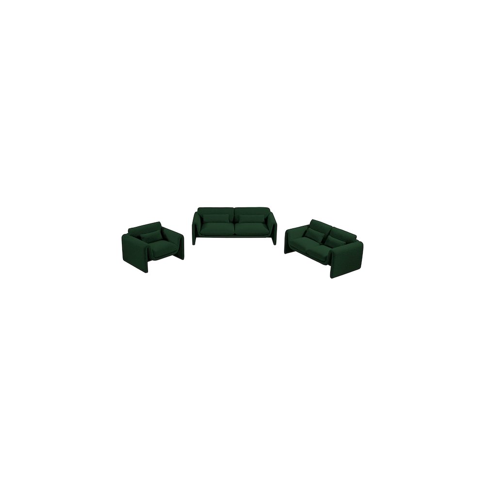 Stylus Green Boucle Fabric Chair. Picture 14
