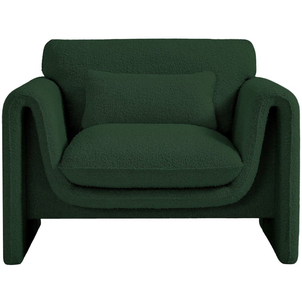 Stylus Green Boucle Fabric Chair. Picture 4