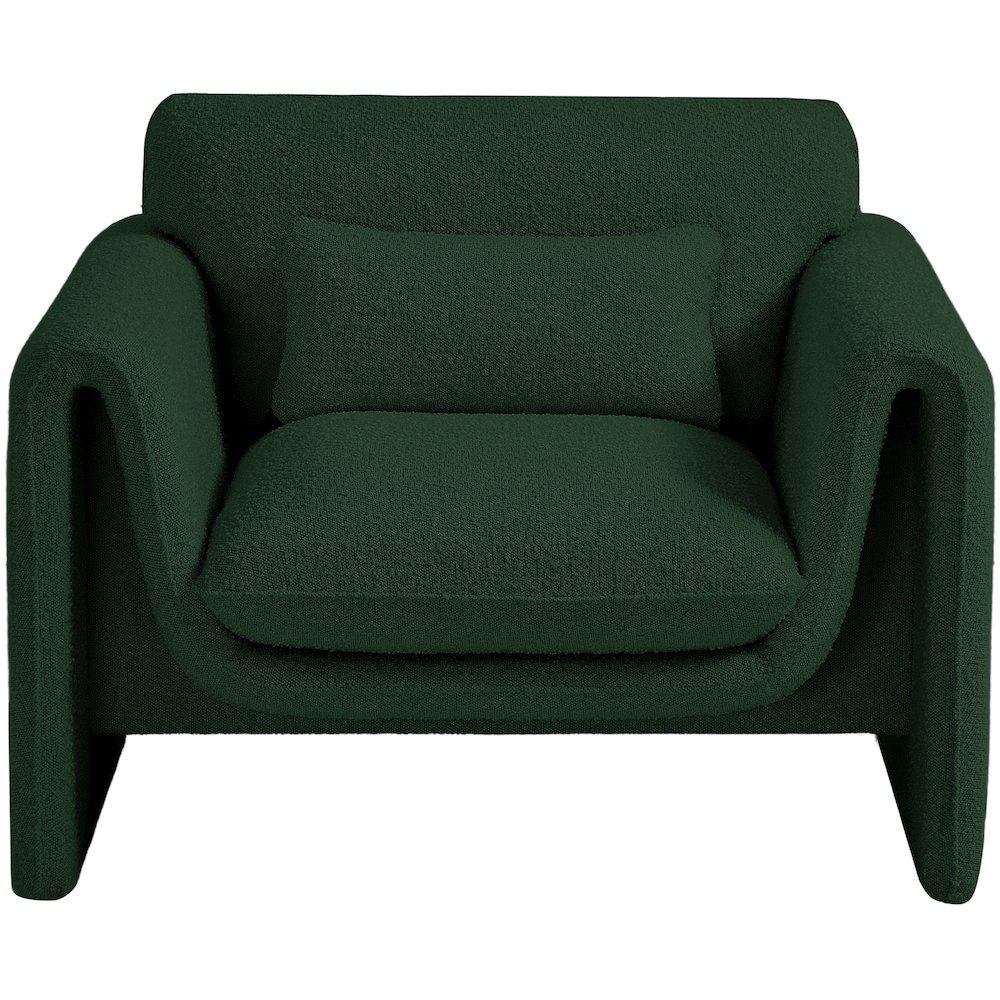 Stylus Green Boucle Fabric Chair. Picture 5