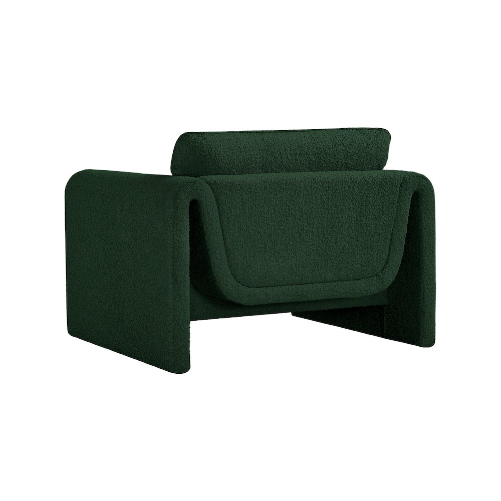 Stylus Green Boucle Fabric Chair. Picture 6