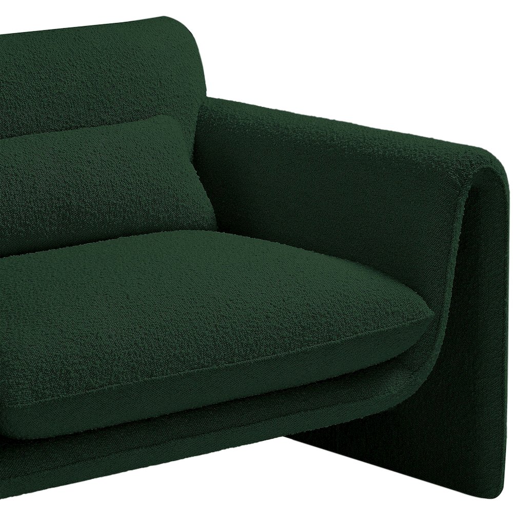 Stylus Green Boucle Fabric Chair. Picture 8