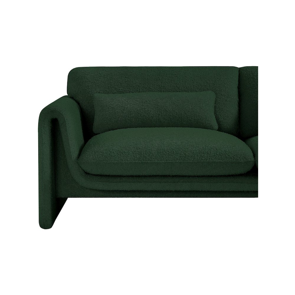 Stylus Green Boucle Fabric Loveseat. Picture 10