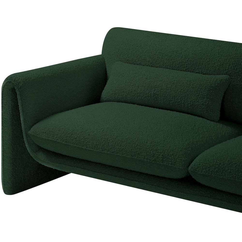 Stylus Green Boucle Fabric Loveseat. Picture 11