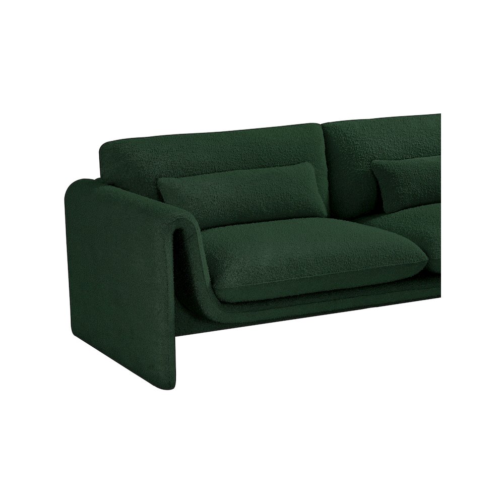Stylus Green Boucle Fabric Loveseat. Picture 12