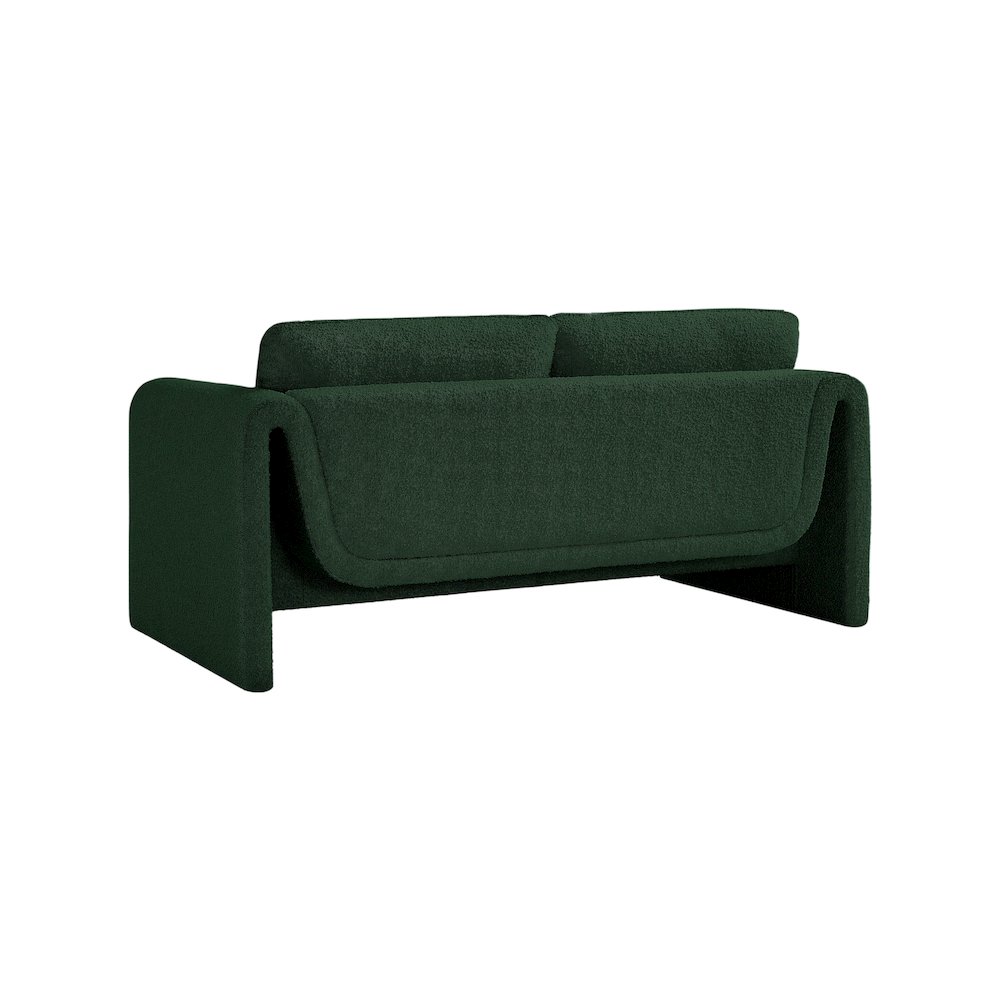 Stylus Green Boucle Fabric Loveseat. Picture 6