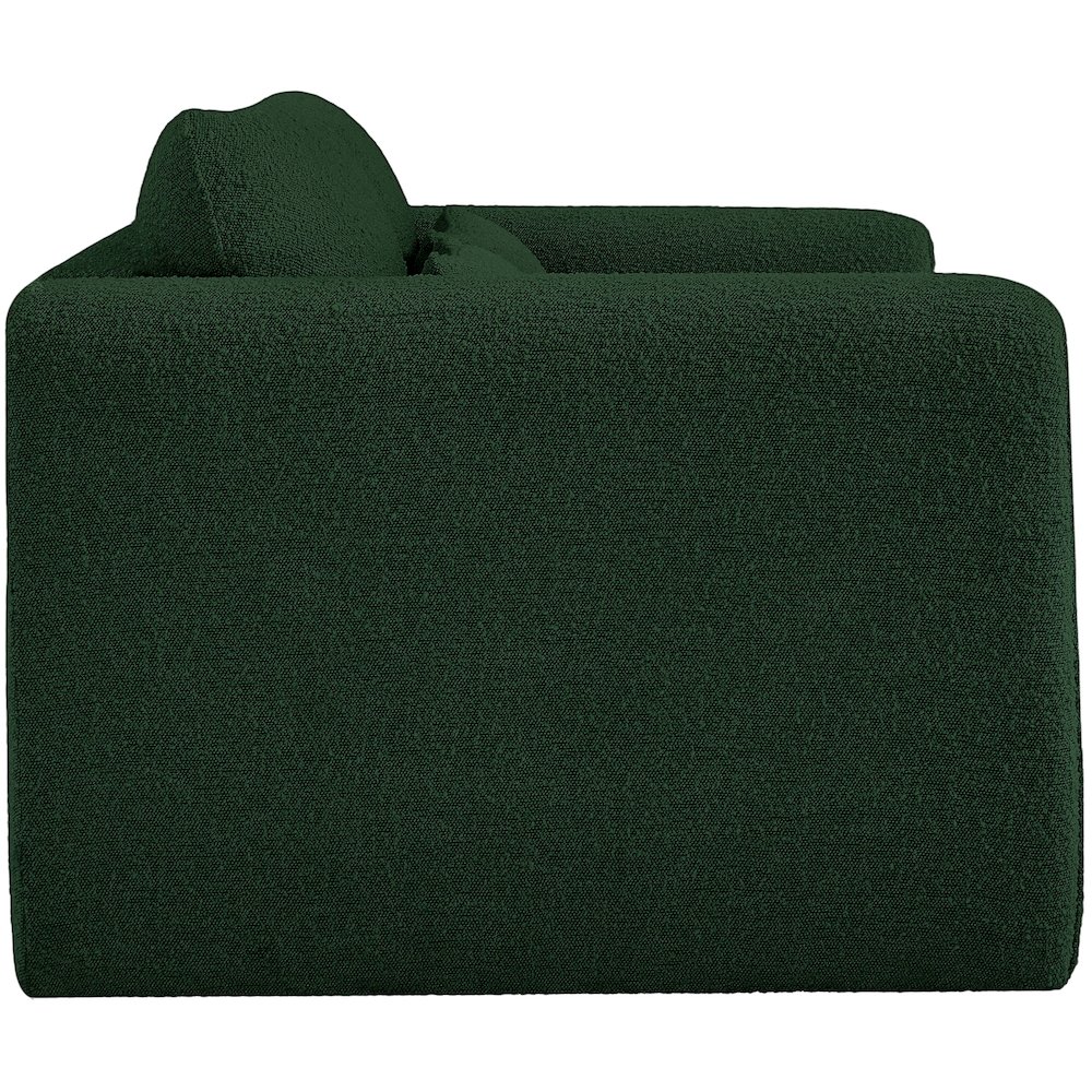 Stylus Green Boucle Fabric Loveseat. Picture 7