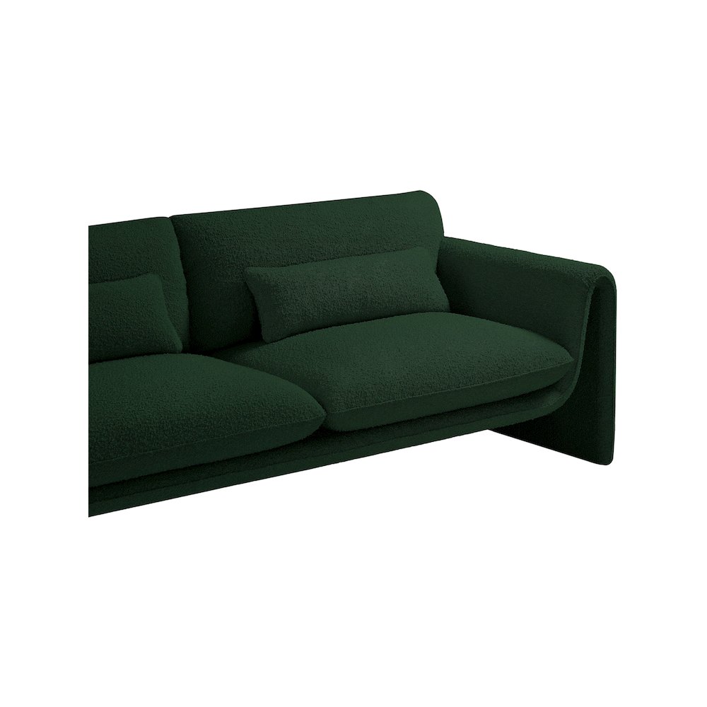 Stylus Green Boucle Fabric Loveseat. Picture 8