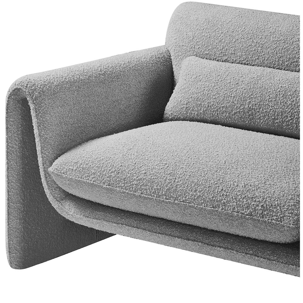 Stylus Grey Boucle Fabric Chair. Picture 11