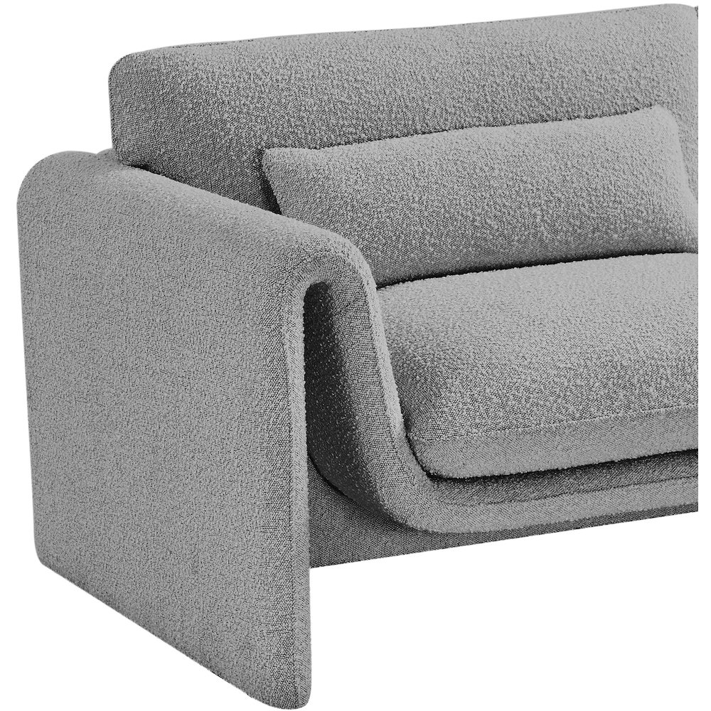 Stylus Grey Boucle Fabric Chair. Picture 12